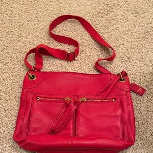 Fossil Red Crossbody Bag